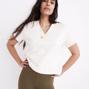 Madewell MWL Airyterry V-Neck Sweatshirt Tee